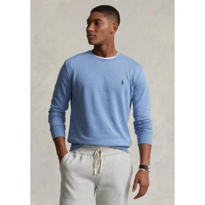 Polo Ralph Lauren Mens Jersey Crewneck Sweater Soft Royal Heather 2XL