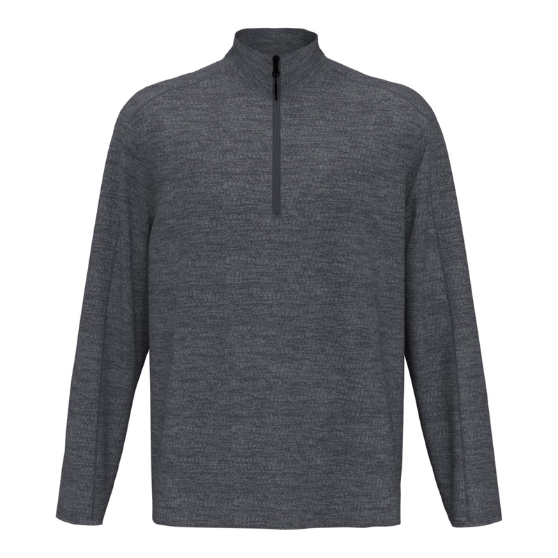 PGA TOUR Mens Moisture Wicking Quarter Zip Sweater Dark Grey Heather Medium
