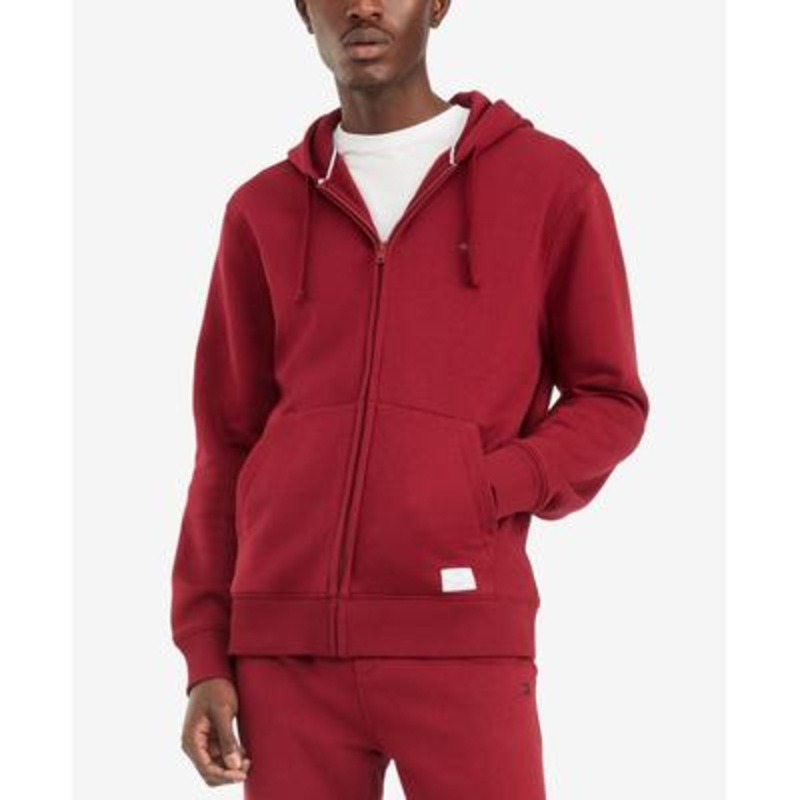 Tommy Hilfiger Mens Full Zip Hoodie Sweatshirt Red Large