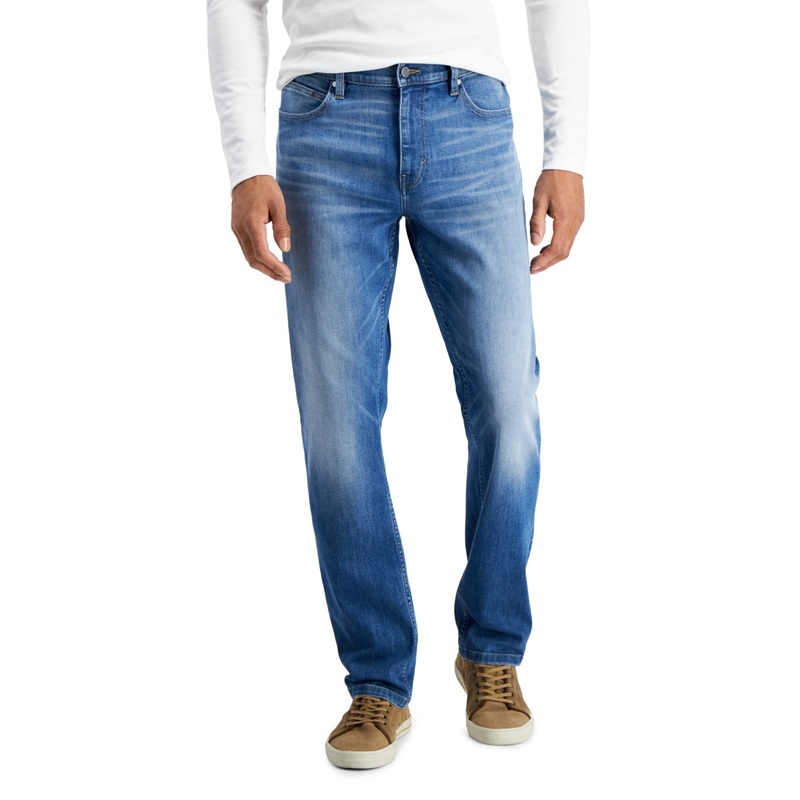 Alfani Men's Light Wash Straight Fit Jeans 36 x 32