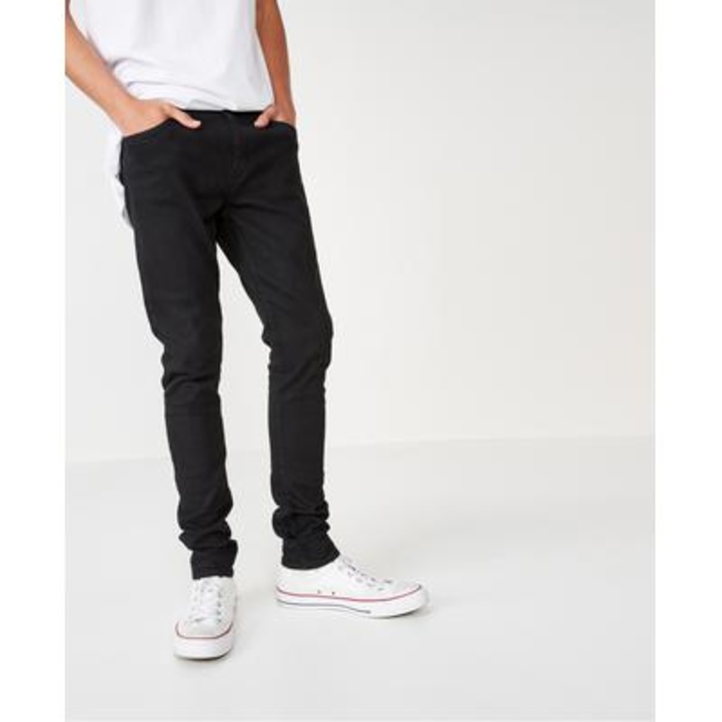 COTTON ON Mens Super Skinny Black Jeans 34 REG