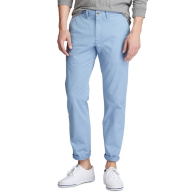 Ralph Lauren Polo Men's Classic Fit Bedford Chino Channel Blue Pants 34 x 30