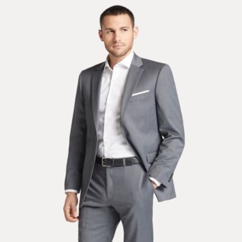 Tommy Hilfiger Men's Modern Fit Flex Stretch Grey Suit Jacket 44R