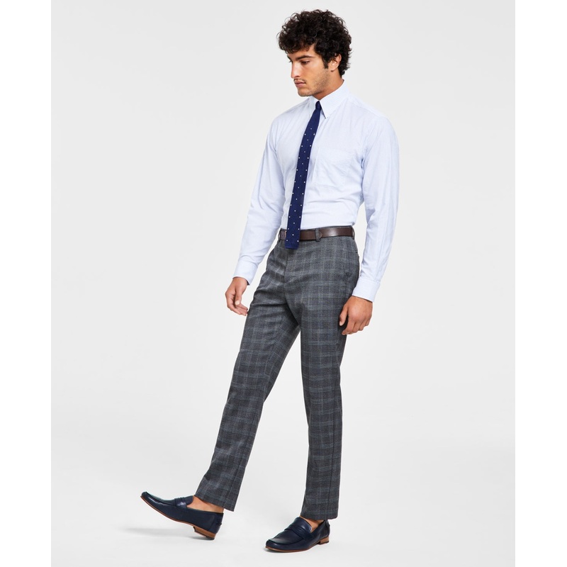 Tommy Hilfiger Mens Modern-Fit TH Flex Stretch Dress Pants Charcoal 36 x 30