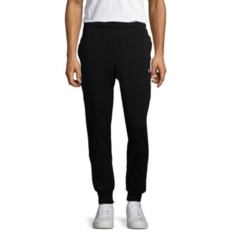 Champion Men's Sweatpants Black Jersey Banded Pants 2XL
