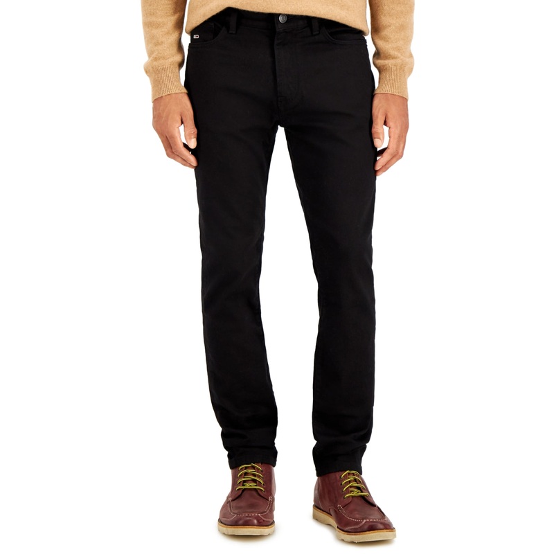 Tommy Hilfiger Men's Slim Fit Jeans Fade-Proof Black 29 x 30