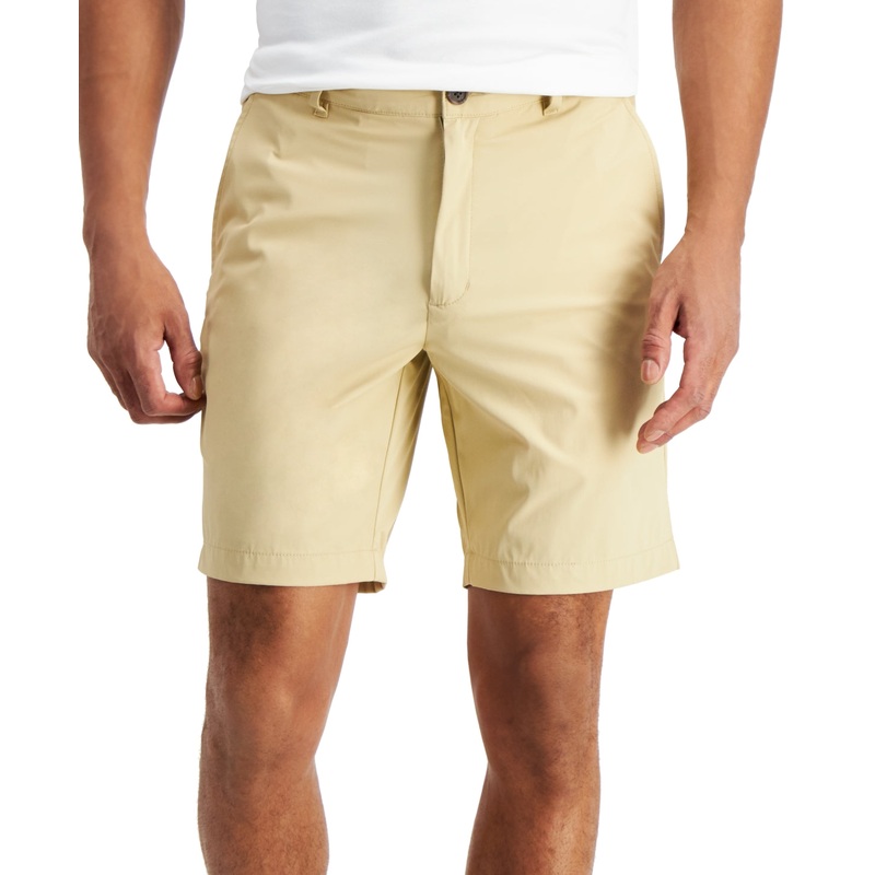 Alfani Mens Tech Shorts Pale Khaki 38 Waist