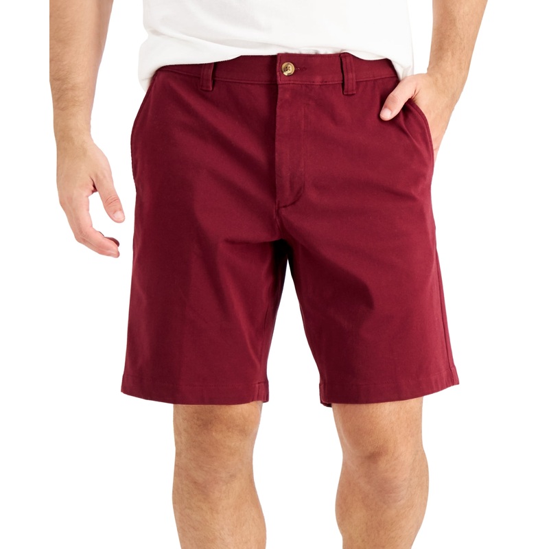 Club Room Mens Regular Fit Stretch Shorts Boysenberry Red 40 Waist