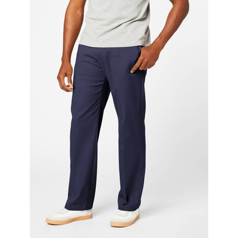 Dockers Mens Relaxed Fit Comfort Khaki Pants Navy 30 x 30
