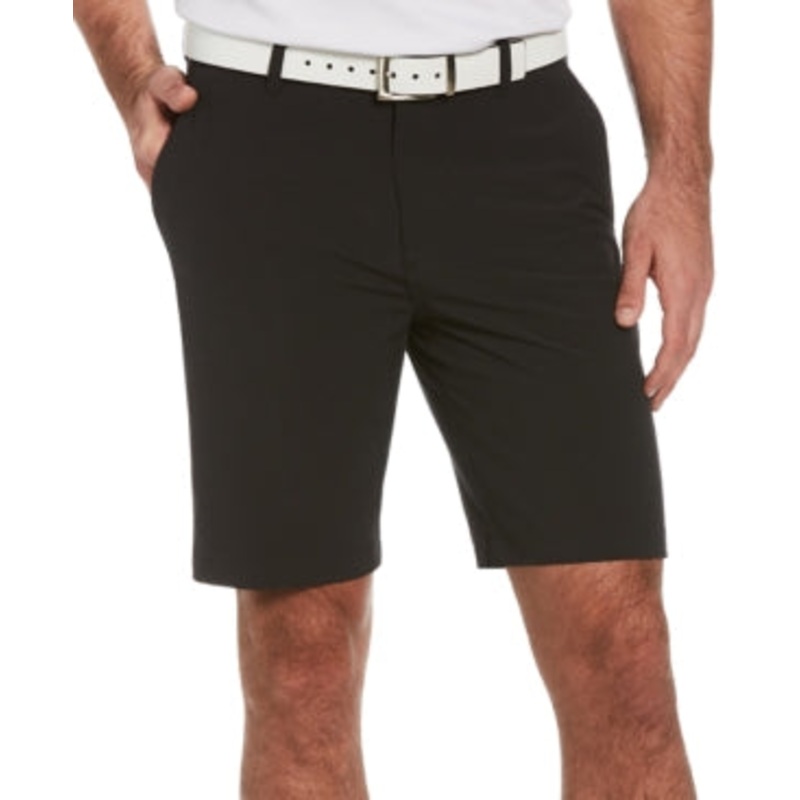 PGA TOUR Mens Stretch Flat Front Golf Shorts Black Heather 50 Waist
