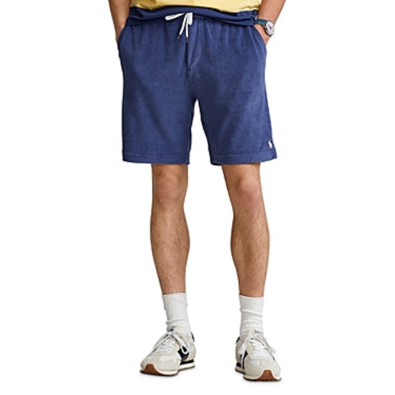 Polo Ralph Lauren Mens Terry Drawstring Shorts Light Navy Small
