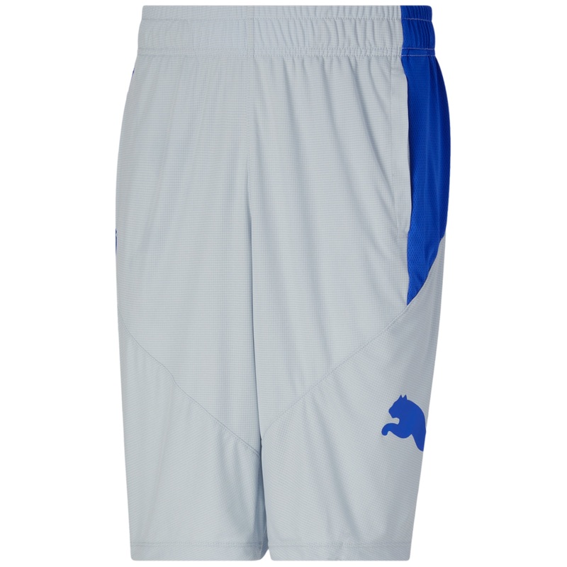 Puma Mens Colorblocked Logo 10" Training Shorts Grey Large