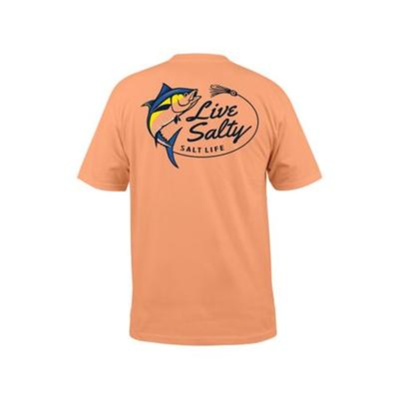 Salt Life Men's Salty Tuna Short Sleeve T Shirt Grapefruit Small