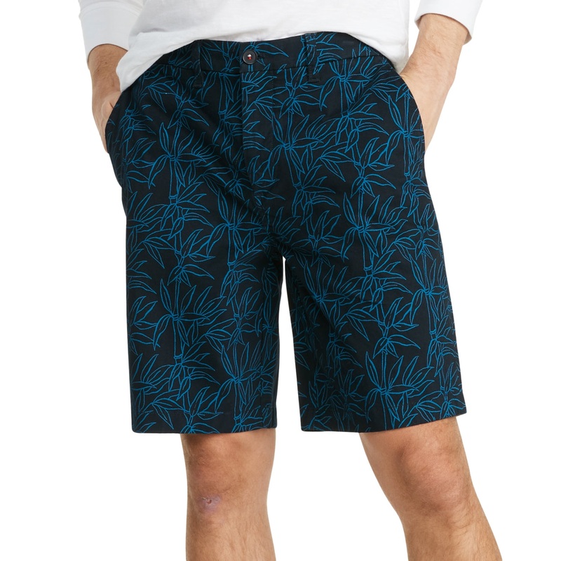 Tommy Hilfiger Mens TH FLEX Shorts Bamboo Print Desert Sky Black 31