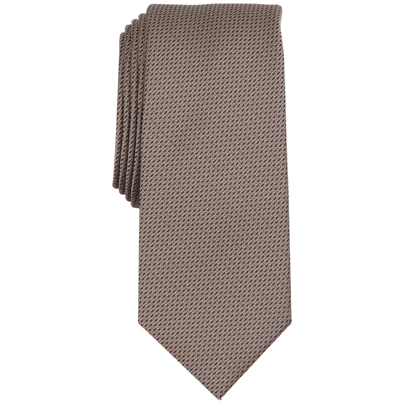 Alfani Shelby Textured Tie Taupe Beige Necktie