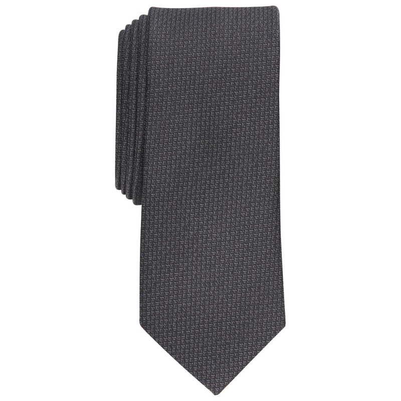 Bar III Men's Necktie Charcoal Solid Tie
