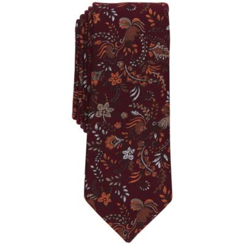Bar IIi Men's Tobago Botanical Necktie Red