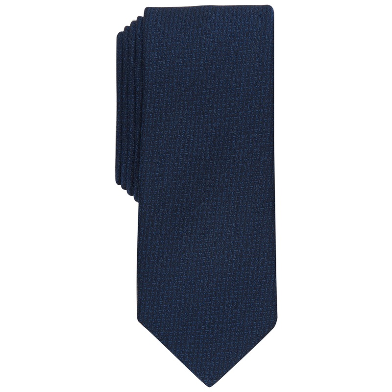 Bar III Mens Navy Blue Solid Tie Necktie