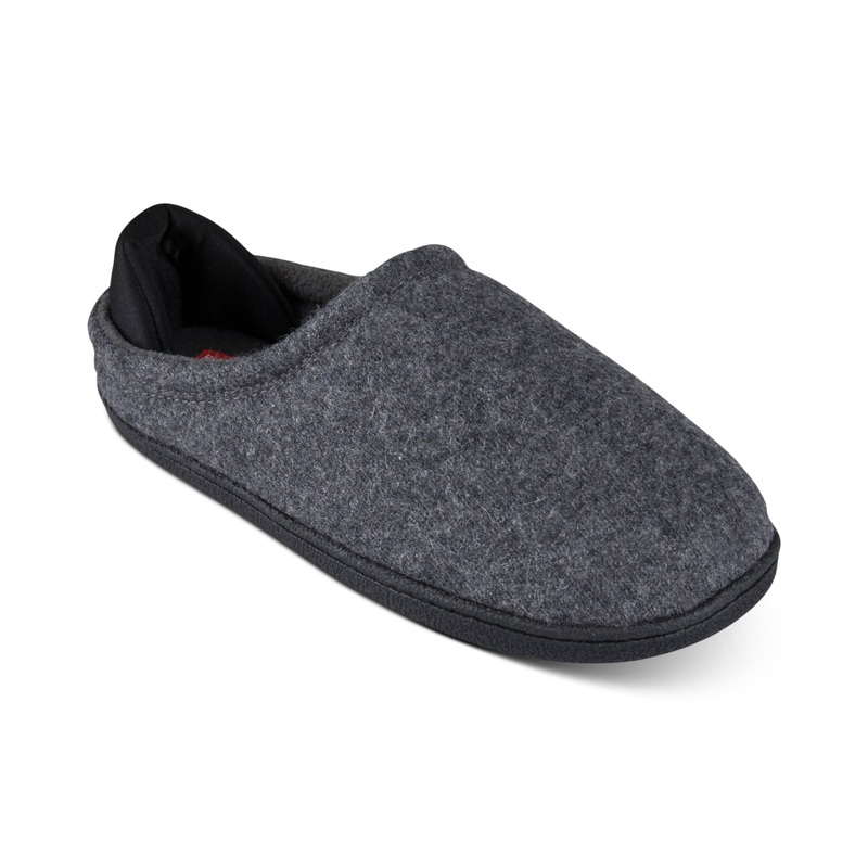 Hanes Men's Convertible Heathered Knit Clog Slippers Charcoal Grey XL