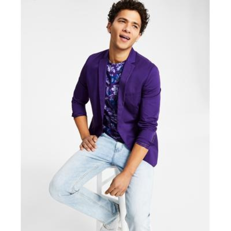 INC International Concepts Rick Slim-Fit Purple Slim Blazer Sport Coat Small