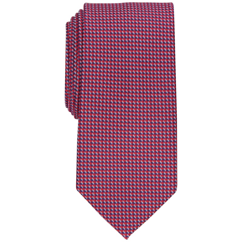 Perry Ellis Men's Gaines Mini Print Tie Red Necktie