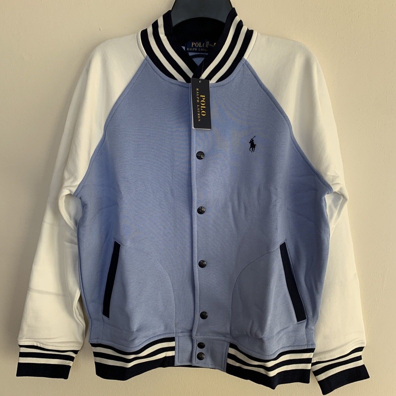 Polo Ralph Lauren Mens Baseball Jacket Dress Blue Large