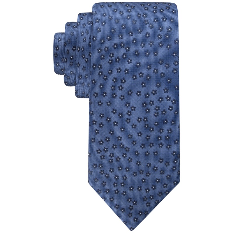Tommy Hilfiger Mens Necktie Ditsy Floral Light Navy Tie