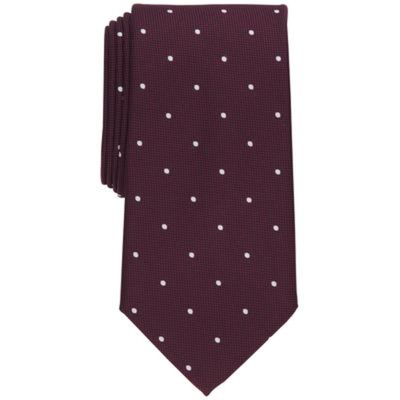 Club Room Men's Bentley Dot Tie Burgundy Red Necktie