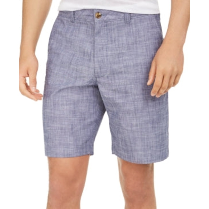 Club Room Mens 9 Stretch Chambray Shorts Size 42 Blue