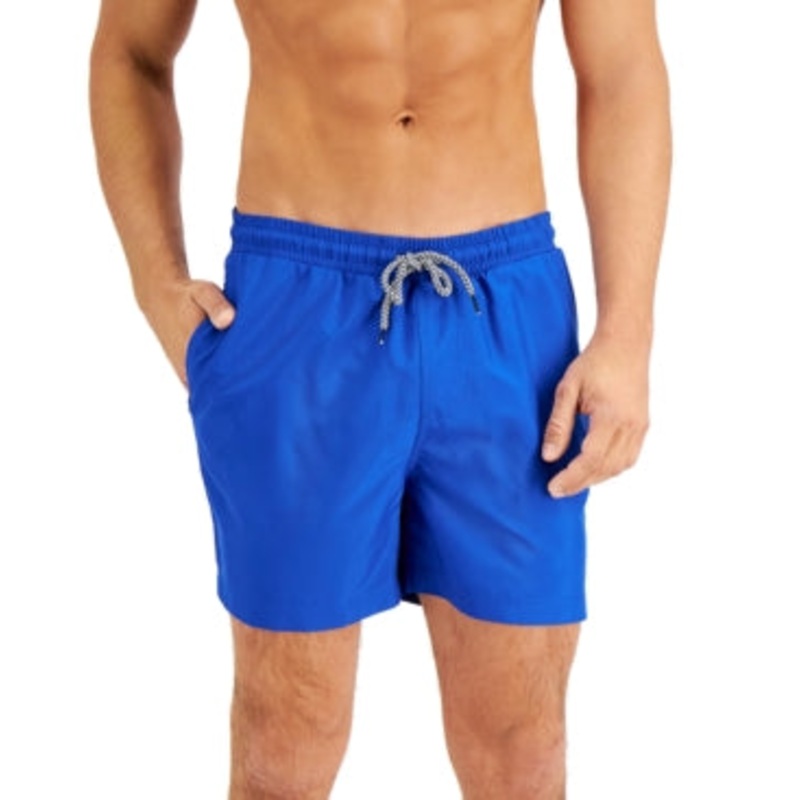 International Concepts Mens Drawstring Regular Fit Swim Trunks Cobalt Blue XL