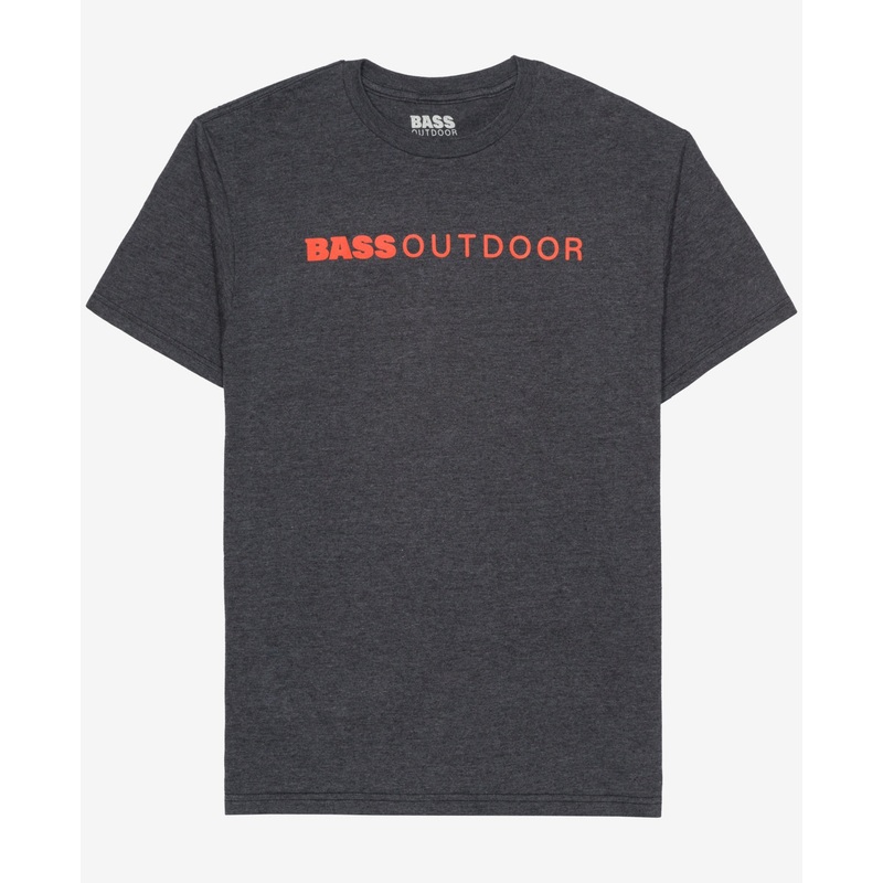Bass Outdoor Men's Short Sleeve Crewneck T Shirt Grey Charcoal Heather Large