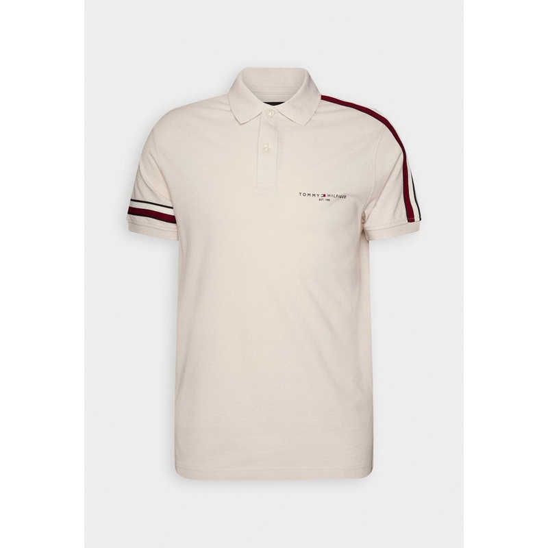 TOMMY HILFIGER Men's Global Stripe Regular Fit SS Polo Shirt XXL Natural White