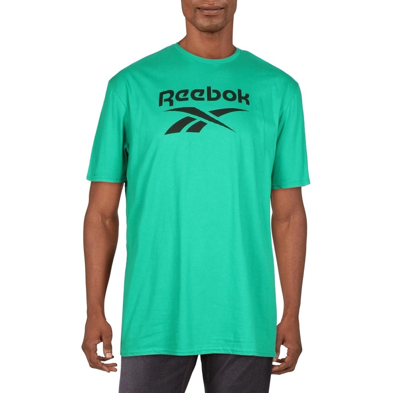 Reebok Men's Identity Logo Graphic Crewneck T Shirt Kelly Green Large