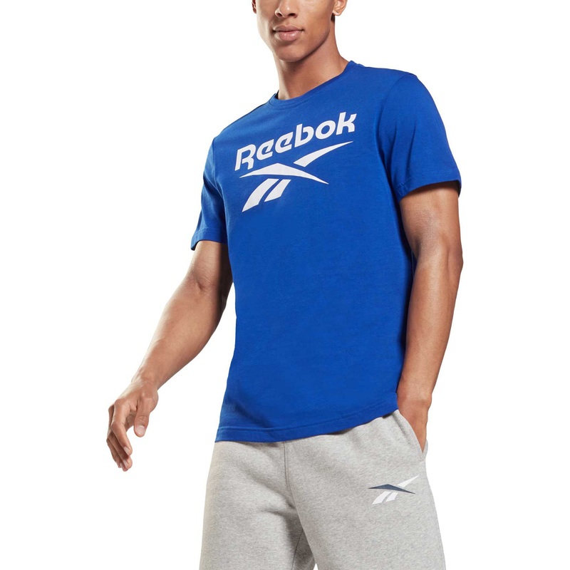 Reebok Mens Graphic Logo Short Sleeve T-Shirt Bright Cobalt Blue XL