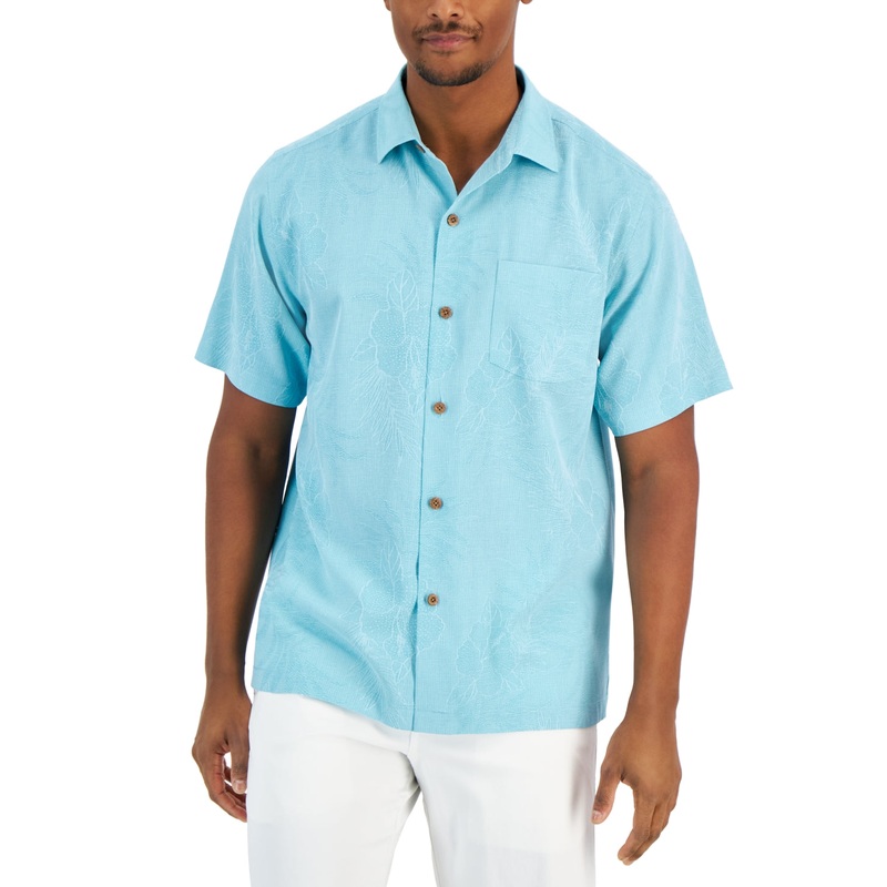 Tommy Bahama Men's Lush Palms Printed Button Down Shirt Lawn Chair XL