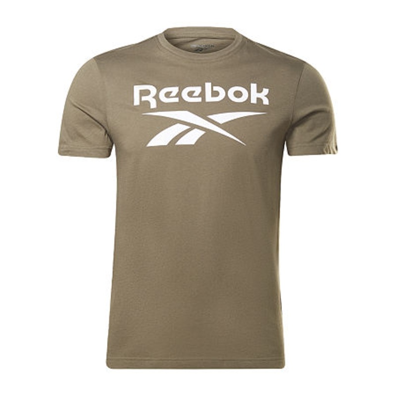 Reebok Men's Graphic Logo Short Sleeve T-Shirt Army Green Small