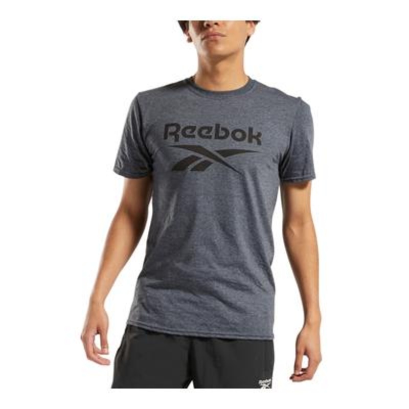 Reebok Men's Logo Graphic Short Sleeve T-Shirt Dark Charcoal Medium