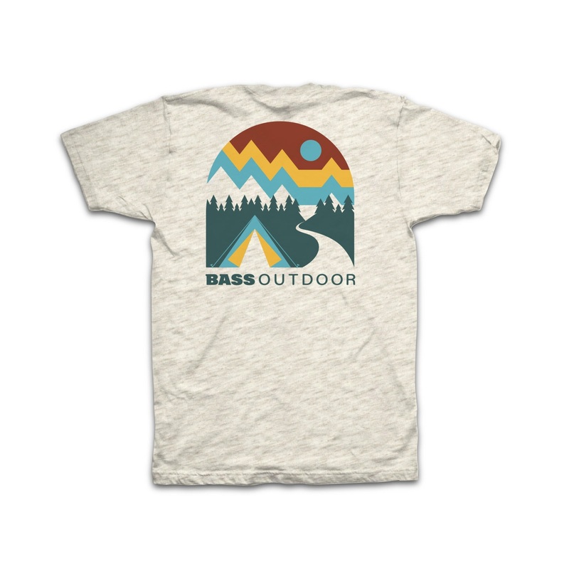BASS OUTDOOR Mens Campadre Graphic Short Sleeve T-Shirt Oatmeal Medium