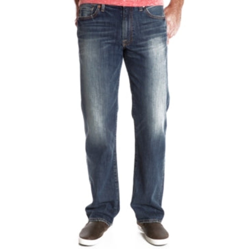 Lucky Brand Men's 361 Vintage-Fit Straight Mahogany Blue Jeans 36 x 30