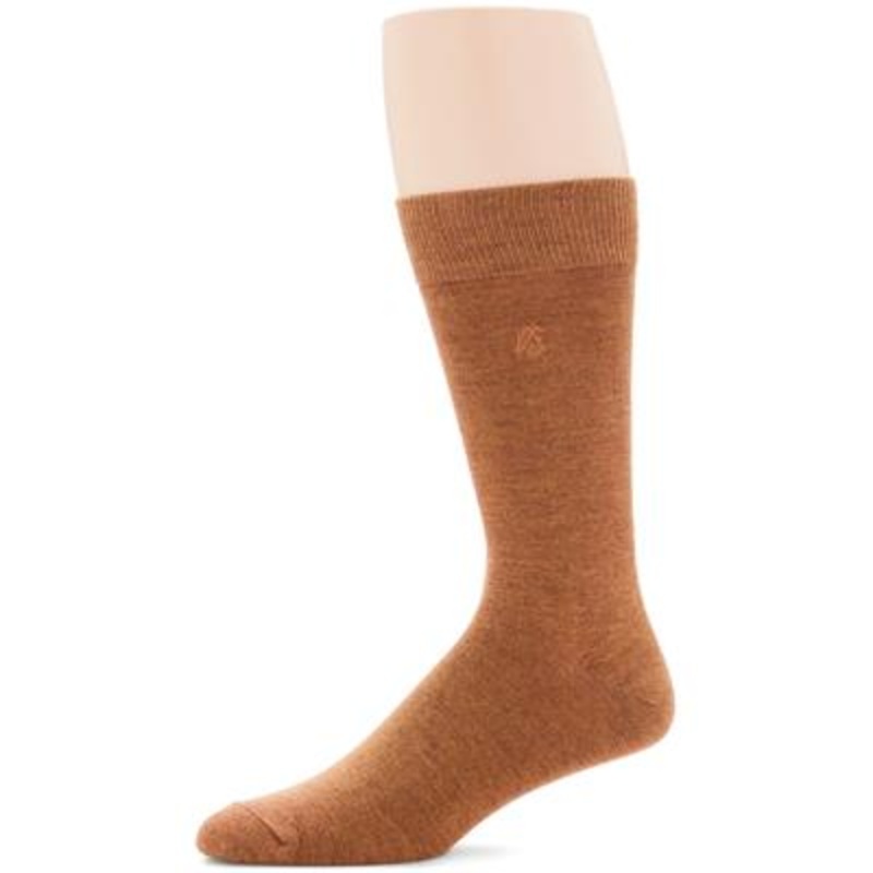 Perry Ellis Portfolio Mens Merino Luxe Wool Crew Socks Tan Small