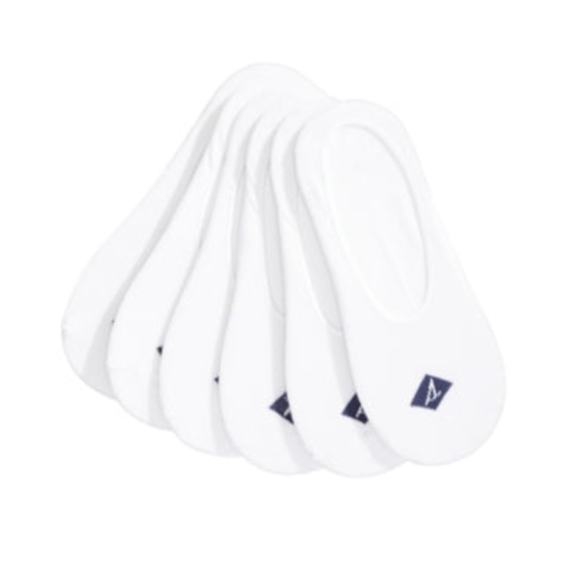 Sperry Men's 6 Pack Solid Canoe Liners White One Size