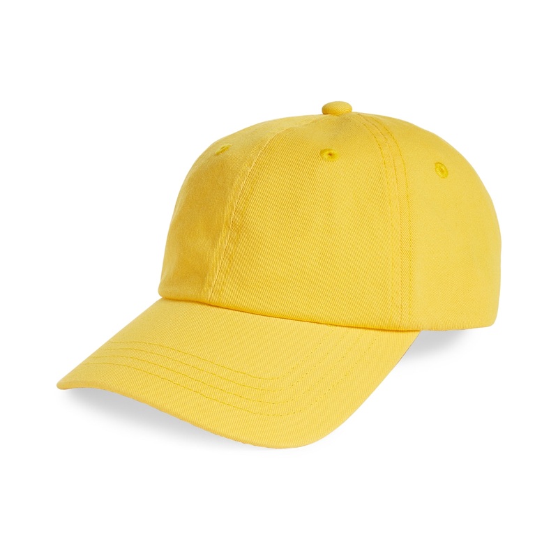 Club Room Mens Solid Baseball Hat Mustard Yellow OS