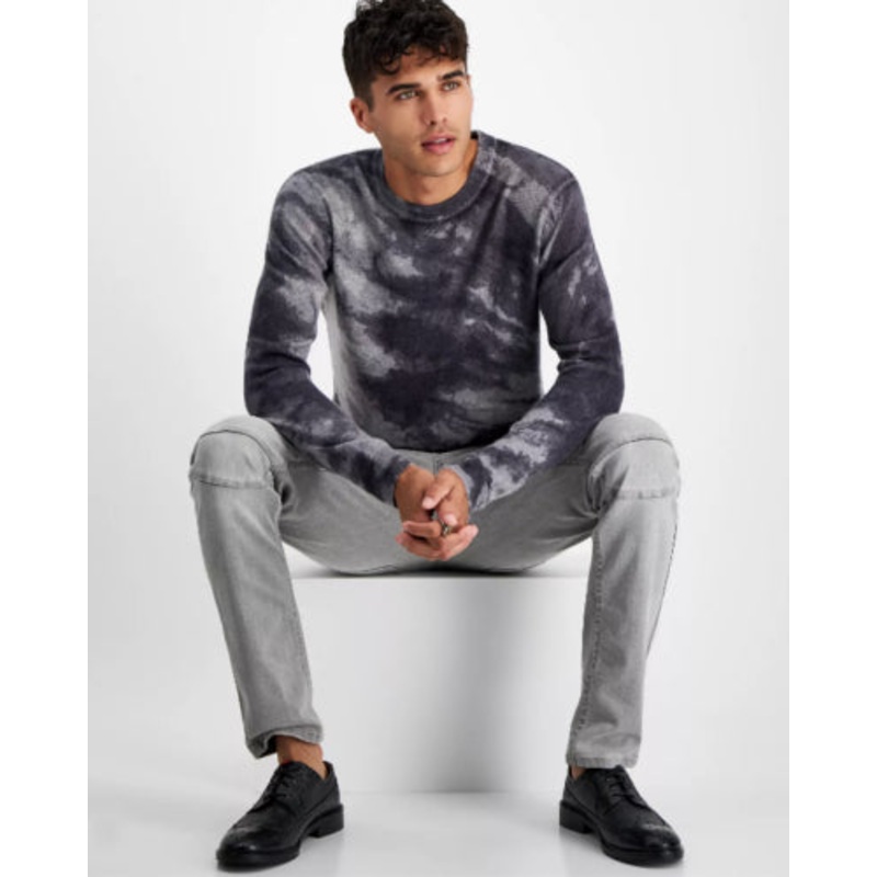 INC International Concepts Mens Cloud Classic-Fit Abstract Whispy Grey Small