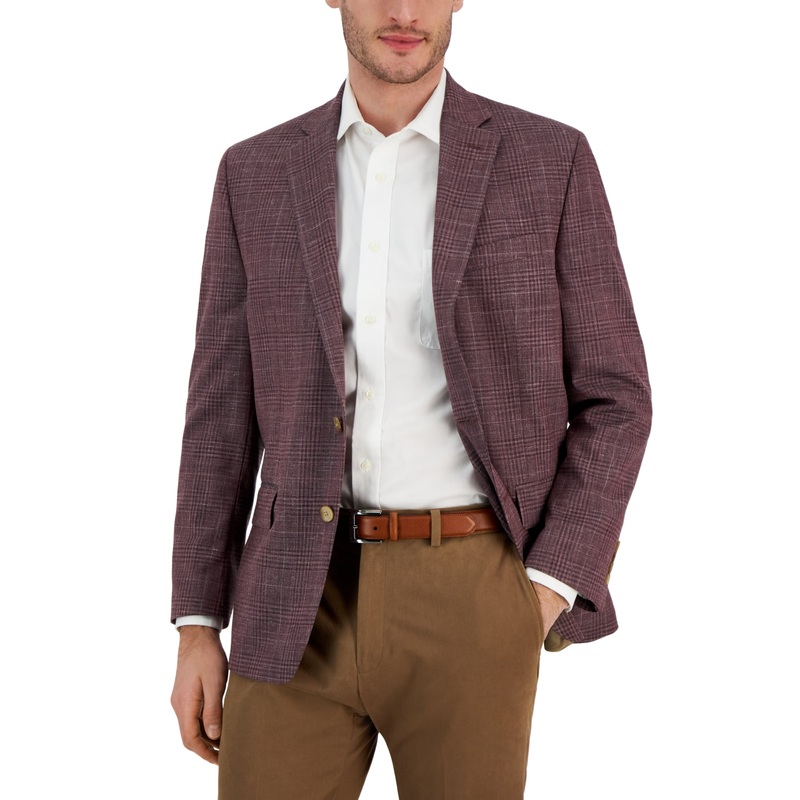 Lauren Ralph Lauren Men's Classic-Fit Ultraflex Suit Jacket Mauve 44L Purple