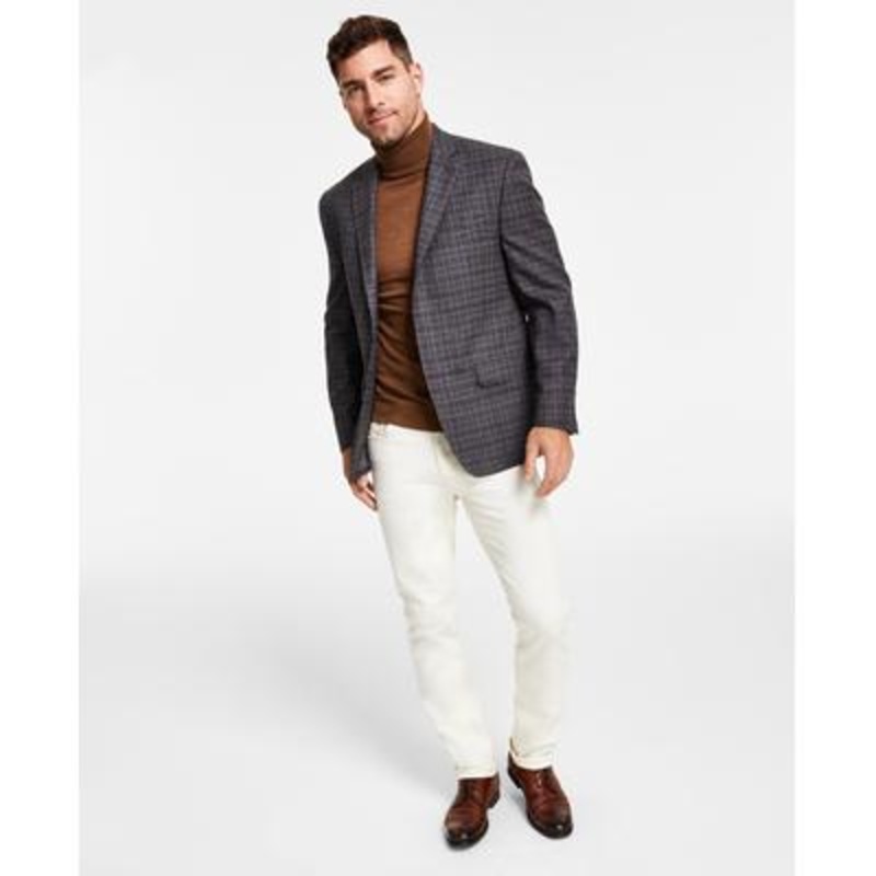 Lauren Ralph Lauren Ultraflex Classic-Fit Stretch Blazer Grey brown 46R