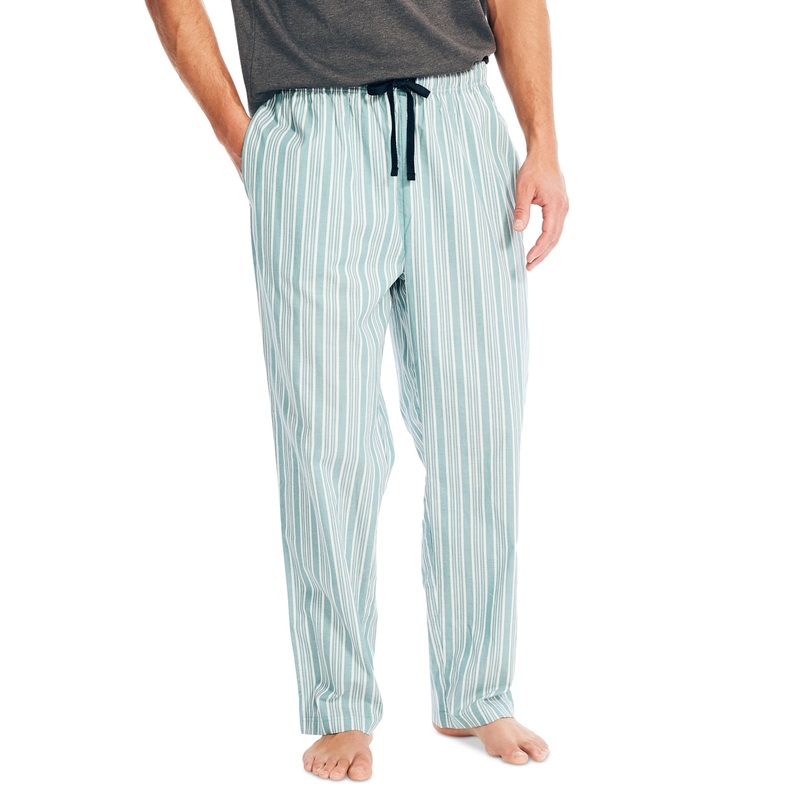 Nautica Men's Classic-Fit Striped Pajama Pants Blue Large