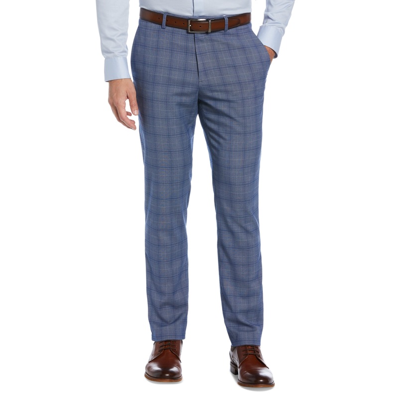 Perry Ellis Portfolio Mens Slim-Fit Dress Pants Hazy Blue 31 x 32