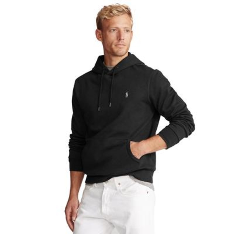 Ralph Lauren Polo Mens Double-Knit Hoodie Sweatshirt Large Black