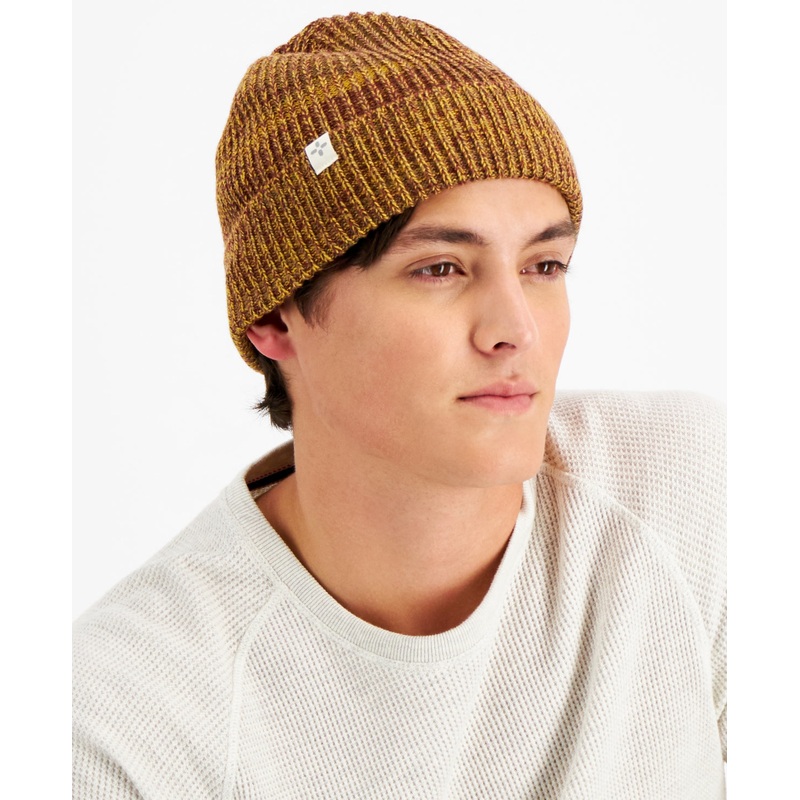 Sun Stone Mens Solid Tan Beanie Hat ONE SIZE