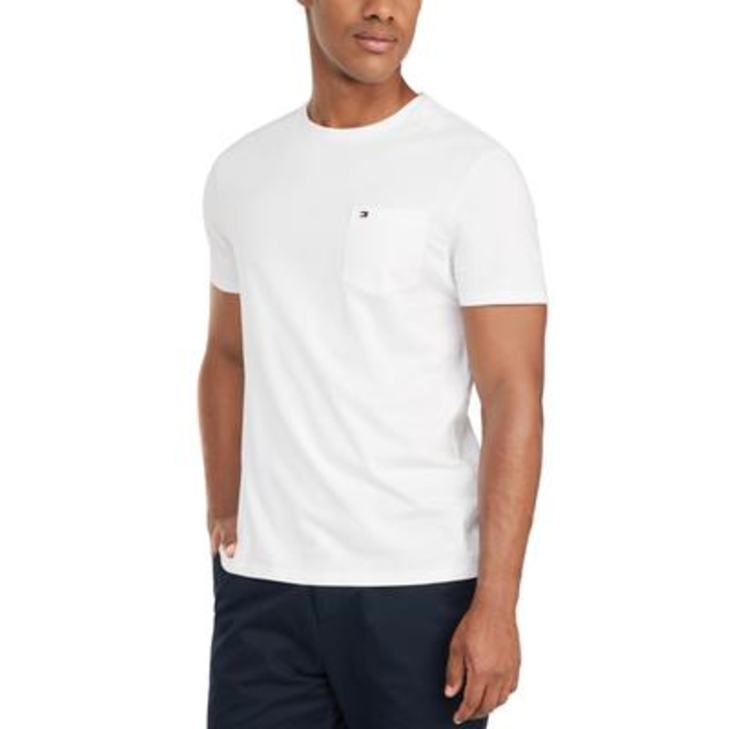 Tommy Hilfiger Mens Big Tall Short Sleeve Crewneck T Shirt White Large Tall LT